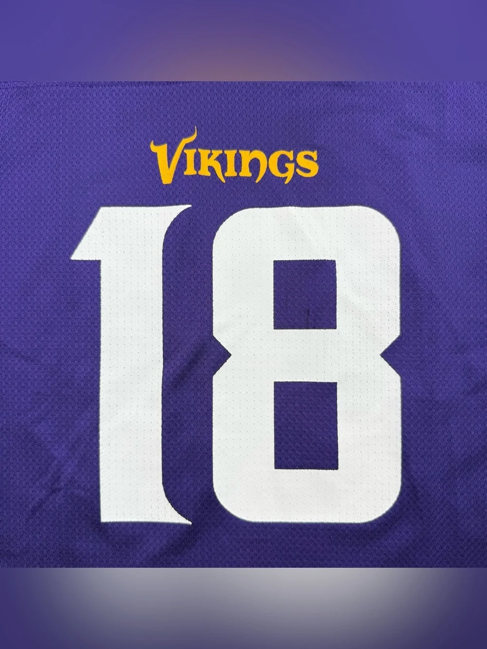 Boys Minnesota Vikings Justin Jefferson Purple #18 NFL Football Jersey YOUTH L